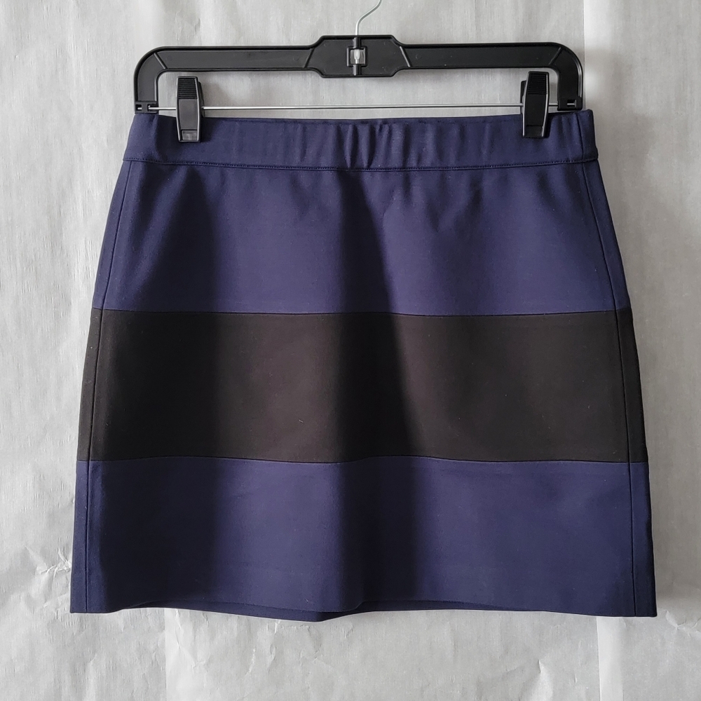 Tory Burch Sport Blue Horizontal Stripe Stretch Tennis Skirt Women's Small